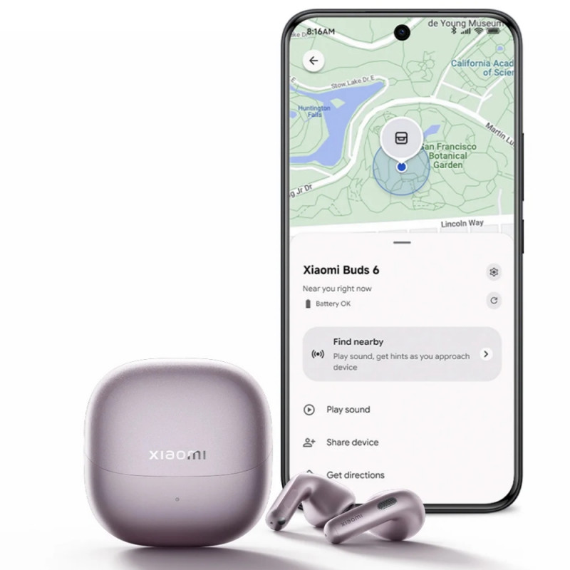 Căști Xiaomi Buds 6 M2540E1, 6 ore, Bluetooth 5.4, Hi-Res, aptX Lossless, reducere a zgomotului cu AI, ANC, sunet la 360°, IP54, negru grafit