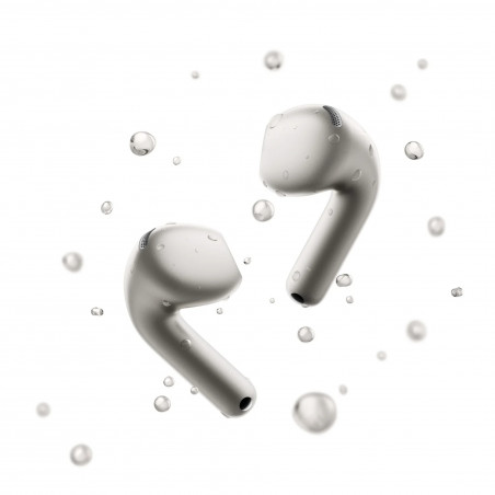 Căști Xiaomi Buds 6 M2540E1, 6 ore, Bluetooth 5.4, Hi-Res, aptX Lossless, reducere a zgomotului bazată pe IA, ANC, sunet la 360°, IP54, alb ceramic