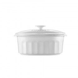 Recipient din porțelan pentru aparatul de gătit cu aburi BUYDEEM CT1005, 2 l, de la -8 °C la +230 °C, omologat de FDA pentru contactul cu alimentele, alb