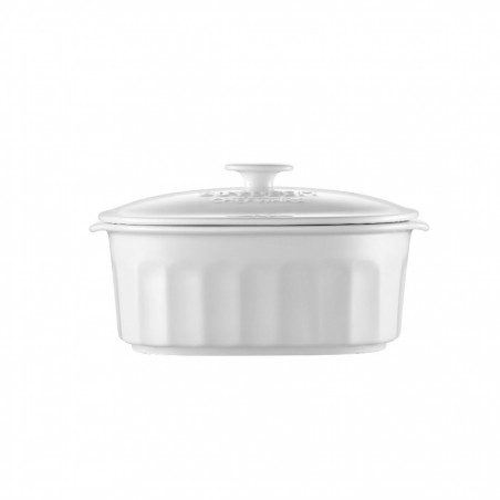 Recipient din porțelan pentru aparatul de gătit cu aburi BUYDEEM CT1005, 2 l, de la -8 °C la +230 °C, omologat de FDA pentru contactul cu alimentele, alb