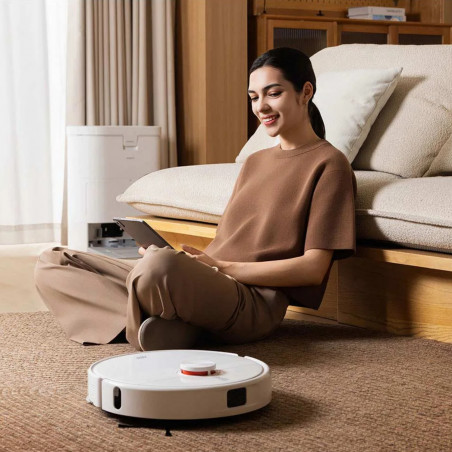 Aspirator robot Xiaomi Robot Vacuum H50 EU, 55 W, 10 000 Pa, 120 min, 280 ml, Spălare mopuri, Navigație laser LDS, Stație de încărcare automată, Alb