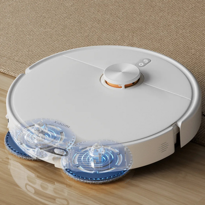 Aspirator robot Xiaomi Robot Vacuum H50 EU, 55 W, 10 000 Pa, 120 min, 280 ml, Spălare mopuri, Navigație laser LDS, Stație de încărcare automată, Alb