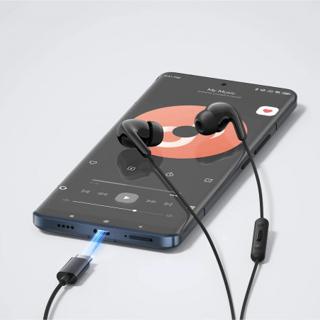 Căști Xiaomi BHR8930GL, 12,4 mm, cu cablu, 20 Hz–20 kHz, microfon încorporat, USB-C, IP54, negru