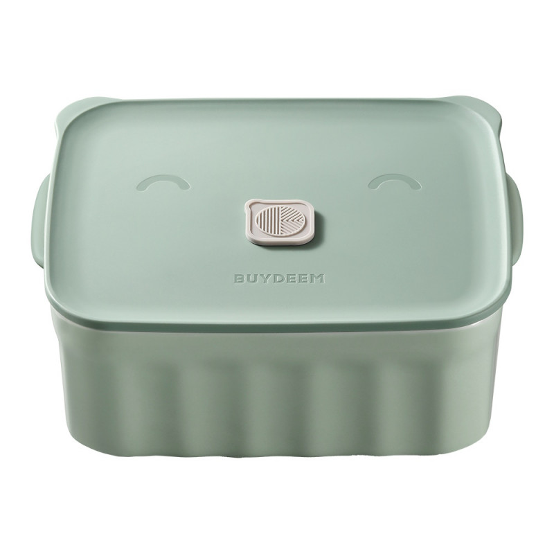 Cutie alimentara ceramica Buydeem CT1006-CG, 810 ml, 17x20.5 cm, Pana la 230°C, Compatibila cuptor si cuptor cu microunde, Verde