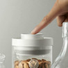Recipient de sticlă pentru depozitare BUYDEEM CS1005, 1200 ml, închidere ermetică, de la -20 °C la 300 °C, potrivit pentru congelator, cuptor cu microunde și cuptor tradițional, alb
