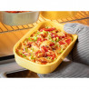 Cutie ceramică pentru alimente Buydeem Bento CT3008-MY, 1 l, 230 °C, compatibilă cu cuptorul și cuptorul cu microunde, galbenă