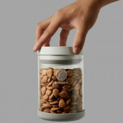 Recipient de sticlă pentru depozitare BUYDEEM CS1004, 600 ml, închidere ermetică, de la -20 °C la 300 °C, potrivit pentru congelator, cuptor cu microunde și cuptor tradițional, alb