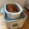 Recipient din porțelan pentru aparatul de gătit cu aburi BUYDEEM CT1005, 2 l, de la -8 °C la +230 °C, omologat de FDA pentru contactul cu alimentele, alb