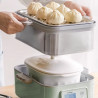 Recipient din porțelan pentru aparatul de gătit cu aburi BUYDEEM CT1005, 2 l, de la -8 °C la +230 °C, omologat de FDA pentru contactul cu alimentele, alb