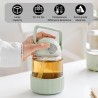 Sticlă portabilă pentru băuturi BUYDEEM DG710-CG, 1 l, Paie retractabilă, Mâner, Sticlă rezistentă la temperaturi de până la 150 °C, Triplă etanșare, Verde