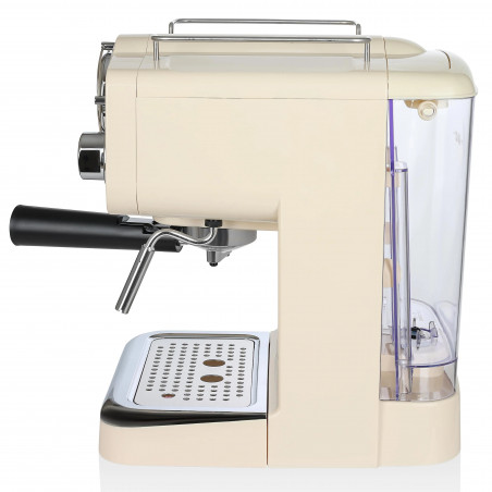 Mașină de espresso ZILAN ZLN2992, 1100 W, 15 bar, 1,25 l, preparare dublă, portafiltru, spumă de lapte caldă și rece, reglare a temperaturii, culoare crem
