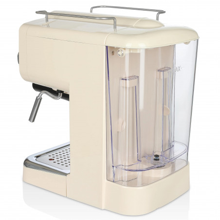 Mașină de espresso ZILAN ZLN2992, 1100 W, 15 bar, 1,25 l, preparare dublă, portafiltru, spumă de lapte caldă și rece, reglare a temperaturii, culoare crem