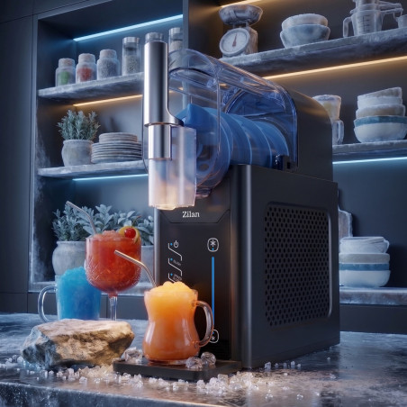 Aparat pentru deserturi înghețate (sorbet) Zilan ZLN4819, 200 W, 2 l, 5 programe automate, Control al consistenței, Autocurățare, LED, Negru