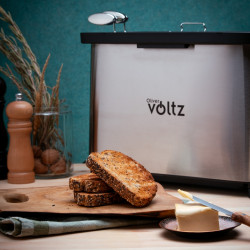 Prajitor de paine multifunctional 4in1 Oliver Voltz OV51015R, 1700 W, 240 x 225 mm, Functie gratar, cuptor, grill, Otel inoxidabil/Negru