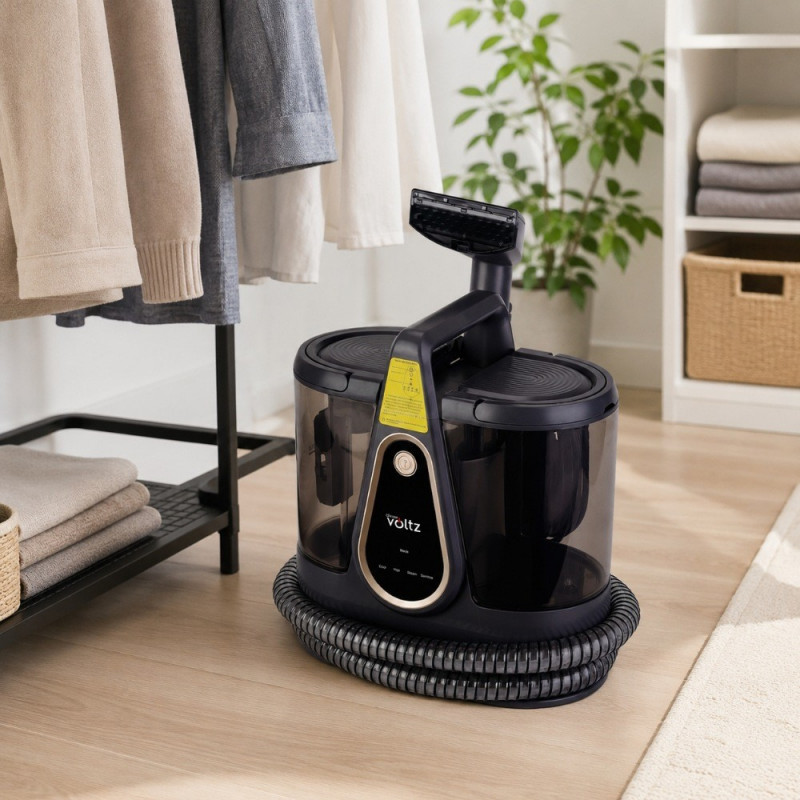 Aspirator pentru curățarea covoarelor și tapițeriei Oliver Voltz OV51006A, 1750 W, 18 kPa, 1 l, ecran tactil, dezinfectare cu abur, accesorii, negru