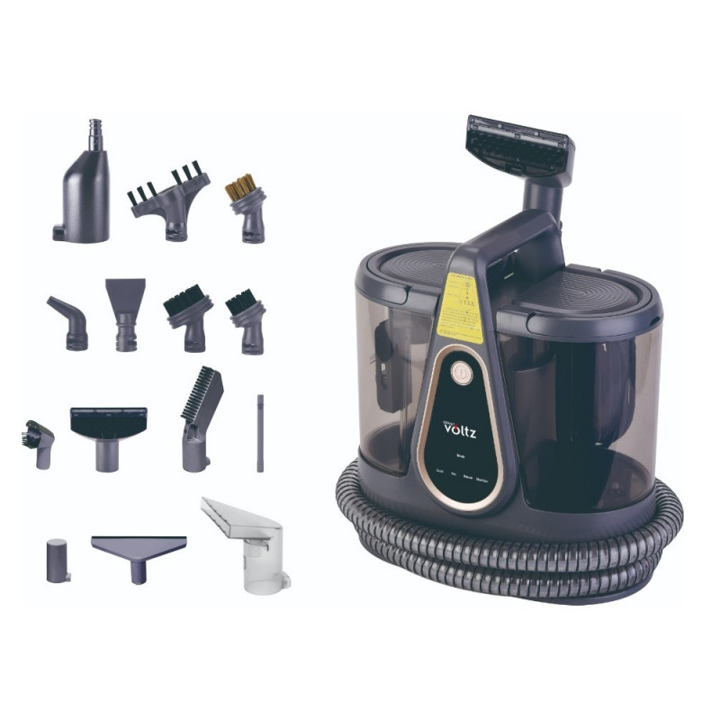 Aspirator pentru curățarea covoarelor și tapițeriei Oliver Voltz OV51006A, 1750 W, 18 kPa, 1 l, ecran tactil, dezinfectare cu abur, accesorii, negru