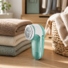 Aparat de îndepărtat scame de pe haine Oliver Voltz OV56550A, 5 W, 1200 mAh, 3 ore, indicator de încărcare, grilă de protecție, alb/verde