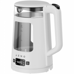 Ceainic electric AENO EK6 AEK0006, 2200 W, 1,7 l, 40-100 °C, STRIX, LED, perete dublu, filtru, bază rotativă la 360°, alb
