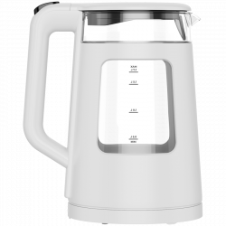 Ceainic electric AENO EK6 AEK0006, 2200 W, 1,7 l, 40-100 °C, STRIX, LED, perete dublu, filtru, bază rotativă la 360°, alb