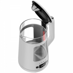 Ceainic electric AENO EK6 AEK0006, 2200 W, 1,7 l, 40-100 °C, STRIX, LED, perete dublu, filtru, bază rotativă la 360°, alb