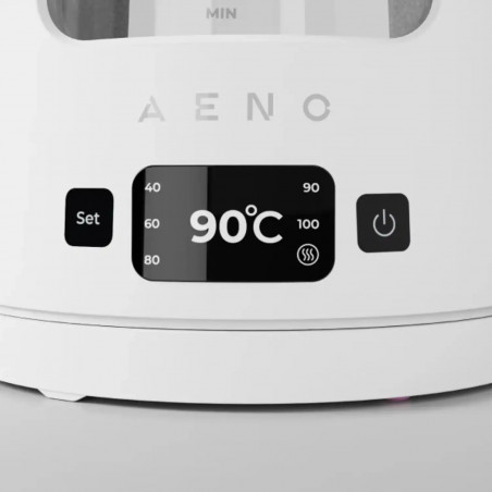 Ceainic electric AENO EK6 AEK0006, 2200 W, 1,7 l, 40-100 °C, STRIX, LED, perete dublu, filtru, bază rotativă la 360°, alb