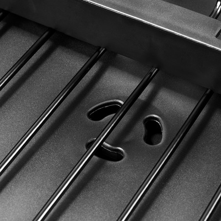 Uscator de vase Joseph Joseph Extend Steel Plus 6500040, Pana la 16 piese, Extensibil, Sine pentru pahare, Scurgere, Demontabil, Otel inoxidabil, Negru