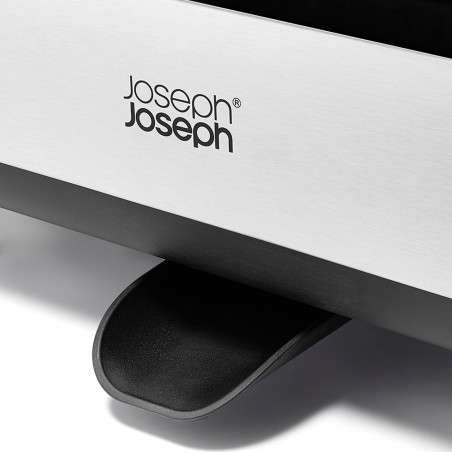 Uscator de vase Joseph Joseph Extend Steel Plus 6500040, Pana la 16 piese, Extensibil, Sine pentru pahare, Scurgere, Demontabil, Otel inoxidabil, Negru