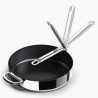 Tigaie adanca Joseph Joseph Space 1000057, 28 cm, Maner pliabil, Acoperire ceramica, Cuptor pana la 232°C, Inductie, Argintiu/negru