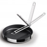 Tigaie adâncă Joseph Joseph Space 1000058, 24 cm, mâner pliabil, acoperire ceramică, utilizabilă la cuptor până la 232 °C, compatibilă cu plitele cu inducție, argintiu/negru
