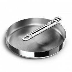 Tigaie adâncă Joseph Joseph Space 1000025, 24 cm, mâner rabatabil, oțel inoxidabil, cuptor până la 232 °C, inducție, inox