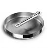Tigaie adâncă Joseph Joseph Space 1000025, 24 cm, mâner rabatabil, oțel inoxidabil, cuptor până la 232 °C, inducție, inox