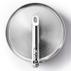 Tigaie adâncă Joseph Joseph Space 1000025, 24 cm, mâner rabatabil, oțel inoxidabil, cuptor până la 232 °C, inducție, inox
