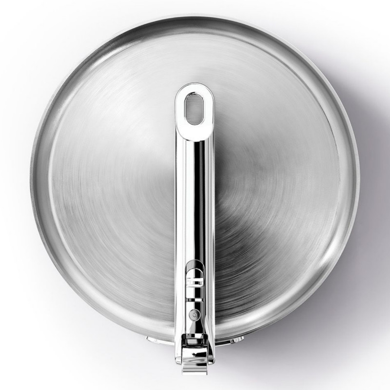 Tigaie adâncă Joseph Joseph Space 1000025, 24 cm, mâner rabatabil, oțel inoxidabil, cuptor până la 232 °C, inducție, inox