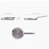 Tigaie adâncă Joseph Joseph Space 1000025, 24 cm, mâner rabatabil, oțel inoxidabil, cuptor până la 232 °C, inducție, inox