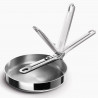 Tigaie adâncă Joseph Joseph Space 1000025, 24 cm, mâner rabatabil, oțel inoxidabil, cuptor până la 232 °C, inducție, inox