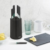 Set de cutite Joseph Joseph Elevate 10541, Otel japonez, Suport rotativ, Fara BPA, Negru/verde