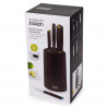 Set de cutite Joseph Joseph Elevate 10541, Otel japonez, Suport rotativ, Fara BPA, Negru/verde
