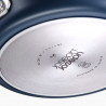 Tigaie adâncă Joseph Joseph Space 45041, 24 cm, mâner pliabil, acoperire ceramică, se poate folosi la cuptor până la 232 °C, compatibilă cu plitele cu inducție, albastră