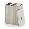 Coș de rufe Joseph Joseph Tota Trio Luxe 5000008, 90 l, 3 compartimente, mânere de transport, bambus, ecru