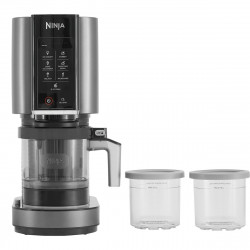 Aparat de înghețată 7-în-1 Ninja CREAMi NC302EU, 800 W, 2 x 493 ml, Creamify, Re-Spin, Adăugare de bucăți, Program fitness/keto, Personalizare, Negru/gri
