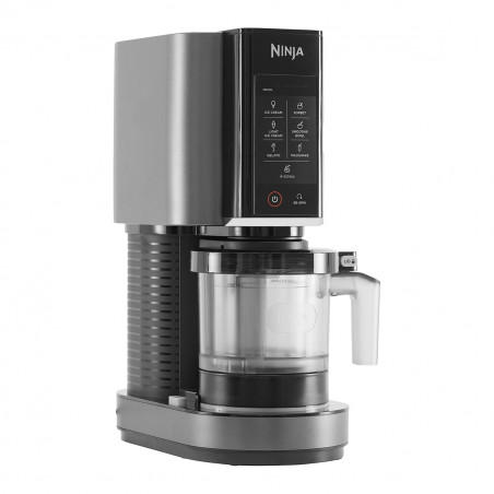 Aparat de înghețată 7-în-1 Ninja CREAMi NC302EU, 800 W, 2 x 493 ml, Creamify, Re-Spin, Adăugare de bucăți, Program fitness/keto, Personalizare, Negru/gri