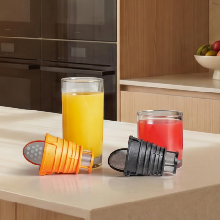 Storcator de fructe 3in1 Ninja NeverClog JC152EU, 150 W, 700 ml, Presare la rece, Taiere, Razuire, Filtre pentru pulpa, Gri