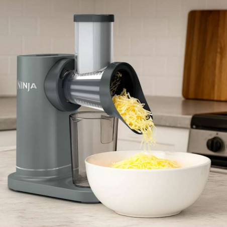 Storcator de fructe 3in1 Ninja NeverClog JC152EU, 150 W, 700 ml, Presare la rece, Taiere, Razuire, Filtre pentru pulpa, Gri