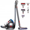 Aspirator fără sac Dyson Cinetic BigBall Absolute 2 447250-01, 700 W, 150 AW, 0,8 l, 35 de cicloni, Redresare automată în caz de răsturnare, 5 accesorii, nichel/albastru
