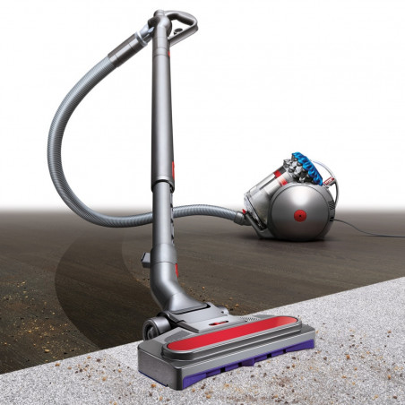 Aspirator fără sac Dyson Cinetic BigBall Absolute 2 447250-01, 700 W, 150 AW, 0,8 l, 35 de cicloni, Redresare automată în caz de răsturnare, 5 accesorii, nichel/albastru
