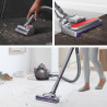 Aspirator fără sac Dyson Cinetic BigBall Absolute 2 447250-01, 700 W, 150 AW, 0,8 l, 35 de cicloni, Redresare automată în caz de răsturnare, 5 accesorii, nichel/albastru