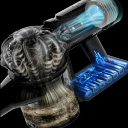Aspirator vertical Dyson V10 Konical Moulded 419634-01, 150AW, 0,5 l, 60 min, 110 000 rpm, 3 moduri, HEPA, Golire igienică, Fără încurcături, Negru