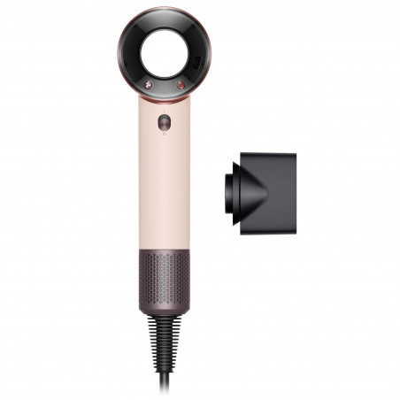 Uscător de păr Dyson HD19 Travel™ 492457-01, 1220 W, 11,6 l/s, 2 viteze, 3 niveluri de temperatură, Air Multiplier, control inteligent al căldurii, ceramic roz/roz auriu
