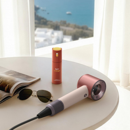 Uscător de păr Dyson HD19 Travel™ 492457-01, 1220 W, 11,6 l/s, 2 viteze, 3 niveluri de temperatură, Air Multiplier, control inteligent al căldurii, ceramic roz/roz auriu