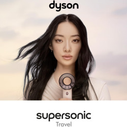 Uscător de păr Dyson HD19 Travel™ 492457-01, 1220 W, 11,6 l/s, 2 viteze, 3 niveluri de temperatură, Air Multiplier, control inteligent al căldurii, ceramic roz/roz auriu